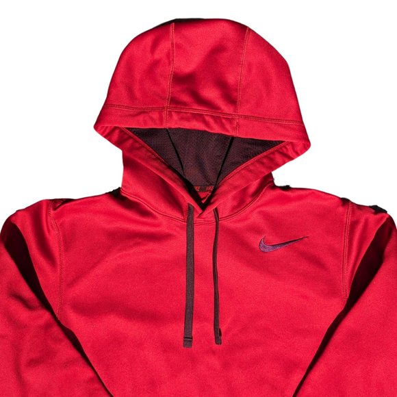 Nike Men's Small Red Therma-Fit Pullover Hoodie Sweatshirt - Picture 5 of 10